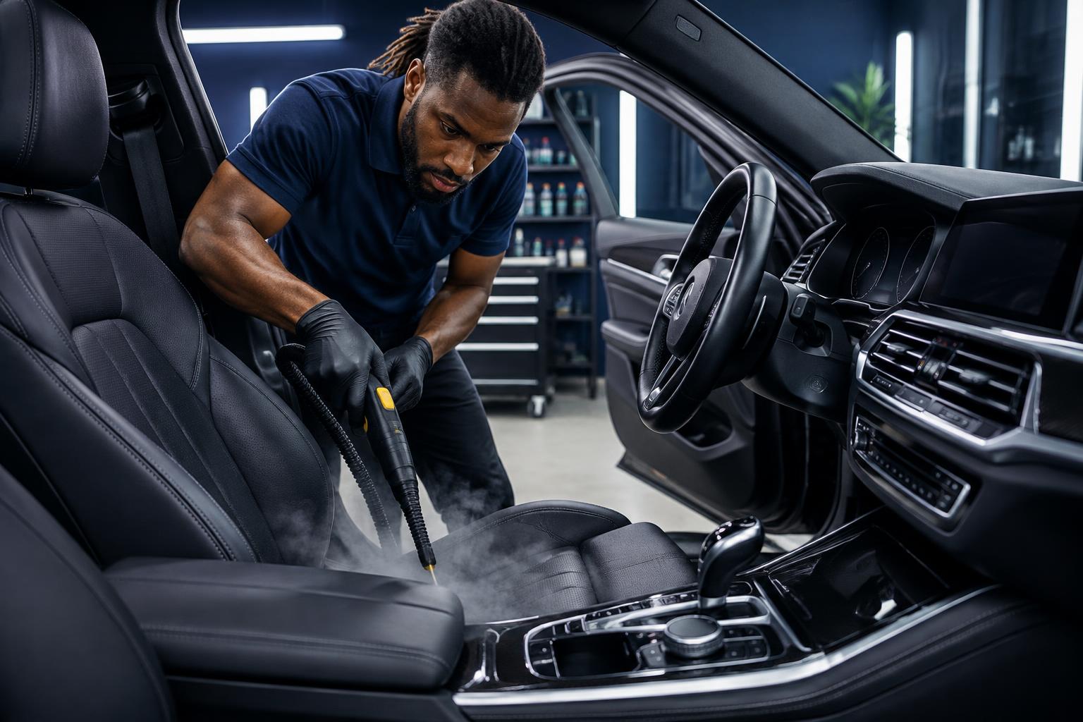 Professional extraction cleaning on upholstery